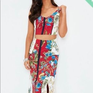 Missguided Printed Crop Shirt